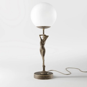 Lampa de masa figura feminina din alama Donne - Img 6