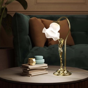 Lampa de masa figura feminina din alama Donne