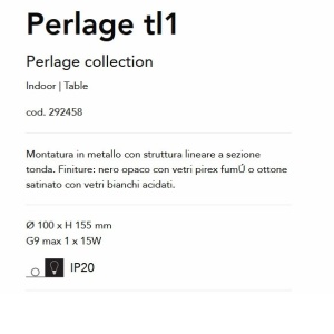Lampa de masa moderna Perlage tl1 alama/alb 119287 universul-luminii.ro