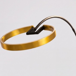 Lampa de podea arcuita design modern LUX Gold and Black steel - Img 7