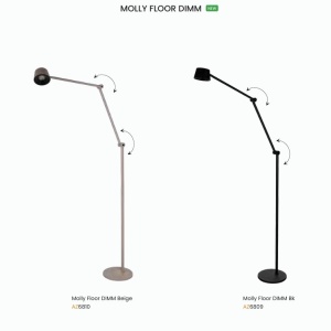 Lampa de podea cu brat articulat MOLLY negru - Img 2