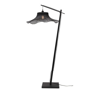 Lampa de podea din bambus Ibiza L 65cm, negru