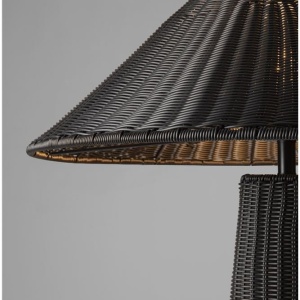 Lampa de podea din ratan sintetic pentru exterior Plom negru - Img 5
