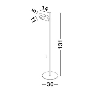 Lampa de podea LED cu spot directionabil stil minimalist KEDROS alb 149937 universul-luminii.ro