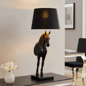 Lampa decorativa, Cal, Negru, BLACK BEAUTY 75cm 243247 universul-luminii.ro