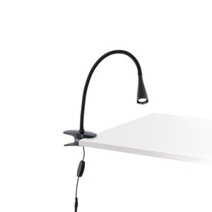 Lampa LED de birou neagra cu clip flexibila, LENA 52061