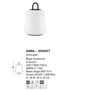 Lampa LED portabila iluminat exterior decorativ JIGRA 222777 universul-luminii.ro