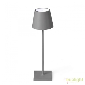 Lampa LED portabila iluminat exterior stil clasic TOC gri 70777