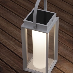Lampa LED solara portabila iluminat exterior decorativ VERHAAL alba 222767 universul-luminii.ro