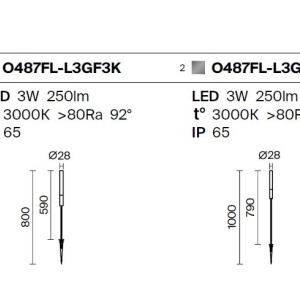 Lampa LED/Tarus de exterior iluminat decorativ IP65 Flare H-80cm 241867 universul-luminii.ro