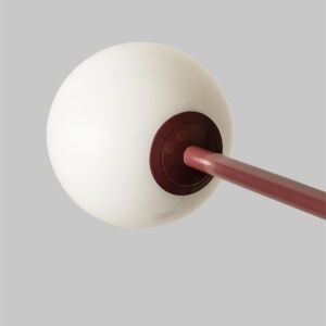 Lampadar cu 4 globuri sticla si metal visiniu Copenhagen 248397 universul-luminii.ro