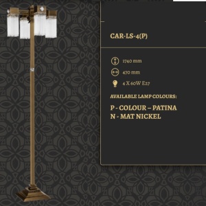 Lampadar design clasic realizat manual CARINO - Img 2