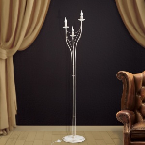 Lampadar design rustic cu 3 brate Vela, ivory 117717 universul-luminii.ro