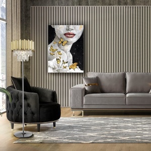 Lampadar/Lampa de podea design elegant Tiara crom/auriu - Img 2