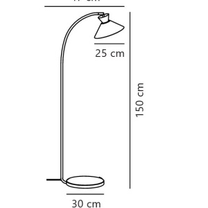 Lampadar, lampa de podea design modern Dial negru 220797 universul-luminii.ro