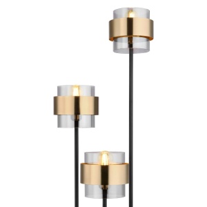 Lampadar, lampa de podea design modern MILLEY negru, auriu 210497 universul-luminii.ro