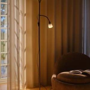 Lampadar, Lampa de Podea Lauria Negru 244087 universul-luminii.ro