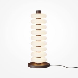 Lampadar, Lampa de podea LED metal maro, sticla Nuvem - Img 2