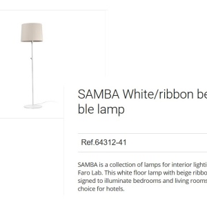 Lampadar / Lampa de podea modern design elegant SAMBA alb/bej 64312-41 90237 universul-luminii.ro