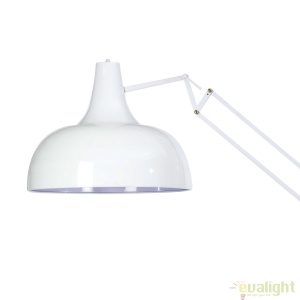 Lampadar, lampa de podea moderna, brat articulat, finisaj alb, GIANT-XL-W MUNO Design 62677 universul-luminii.ro