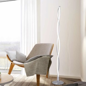 Lampadar LED design modern Sahara 20W argintiu crom - Img 3