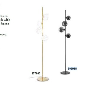 Lampadar modern Perlage pt4 negru/fumuriu - Img 2