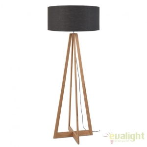 Lampadar realizat din materiale naturale, durabile si ecologice, EVEREST/F gri inchis