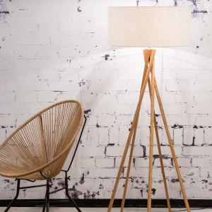 Lampadar realizat din materiale naturale, durabile si ecologice, KILIMANJARO/F alb 44897 universul-luminii.ro