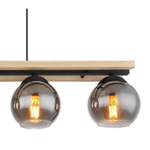 Lustra 4L design industrial CONNI negru, natur 134587 universul-luminii.ro