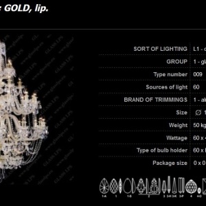 Lustra 60 brate cristal Bohemia L11 009/60/1-A 46417 universul-luminii.ro