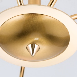 Lustra aplicata 5 brate elegant design modern OPALDESIGN, auriu mat 241267 universul-luminii.ro