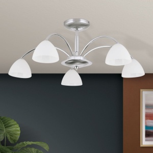 Lustra aplicata 5 brate elegant design modern OPALDESIGN, satin - Img 4