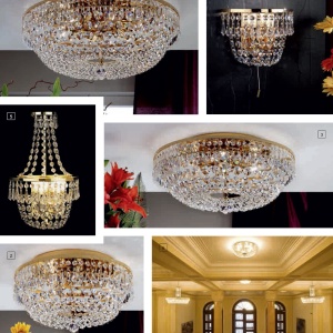 Lustra aplicata cristal Schöler design de lux Sheraton 55cm, 24K gold plated 198657 universul-luminii.ro
