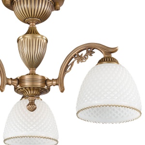 Lustra aplicata cu 3 brate clasic design italian din alama si sticla 8601 RA-PL. 8621/3 101707 universul-luminii.ro