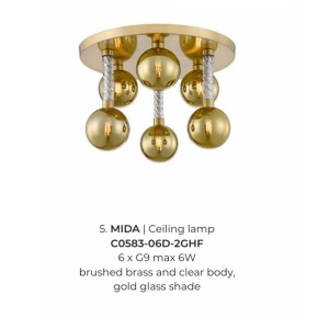 Lustra aplicata cu 6 surse de lumina design modern Mida - Img 3