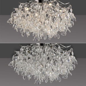 Lustra aplicata design magnific, crom, diametru 60cm, RICICLE - Img 8
