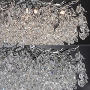 Lustra aplicata design magnific, crom, diametru 80cm, RICICLE - Img 9