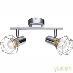 Lustra aplicata design modern 2 spoturi finisaj cromat Xara I 54802-2 GL - Img 1