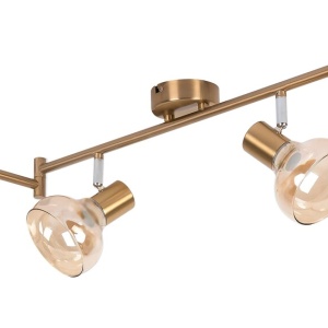 Lustra aplicata design modern Holly 6L auriu/amber - Img 3