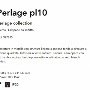 Lustra aplicata design modern Perlage pl10 alama/alb 142077 universul-luminii.ro