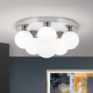 Lustra aplicata design modern SNOWWHITE 6L crom satin - Img 1