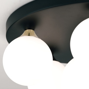 Lustra aplicata design modern SNOWWHITE 6L negru/auriu - Img 5