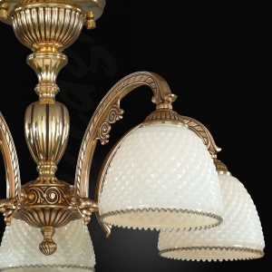 Lustra aplicata din alama cu 5 brate design italian 7125 107747 universul-luminii.ro