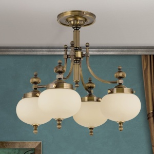 Lustra aplicata eleganta stil clasic Nostalgie 4L patina/ champagne 163667 universul-luminii.ro