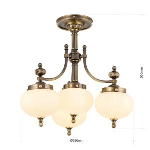 Lustra aplicata eleganta stil clasic Nostalgie 4L patina/ champagne 163797 universul-luminii.ro