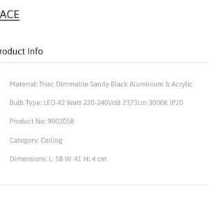 Lustra aplicata LED moderna design geometric PACE 152817 universul-luminii.ro