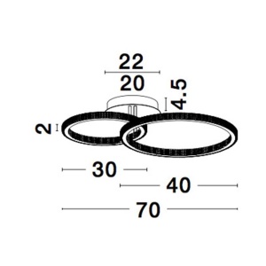 Lustra aplicata, Plafoniera LED dimabila design elegant CILION - Img 2