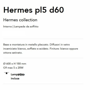 Lustra aplicata stil minimalist Hermes pl5 d60 alama - Img 2