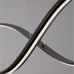 Lustra BRIO neagra liniara cu iluminat LED CCT 248257 universul-luminii.ro