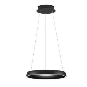 Lustra circulara aluminiu negru LED CCT OVIA 45cm